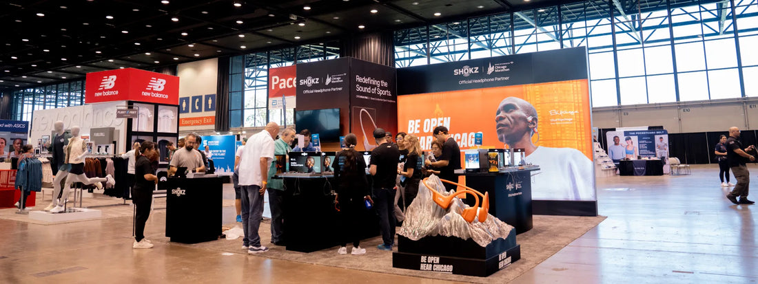 Shokz headphones on 2024 Chicago Marathon